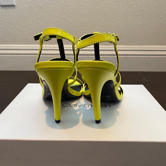 Calvin Klein Neon Heeled Sandals | Straps Heels - Picture 5 of 6